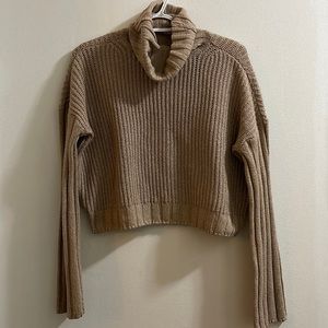 Cropped sweater, tan. Women’s small, SO brand